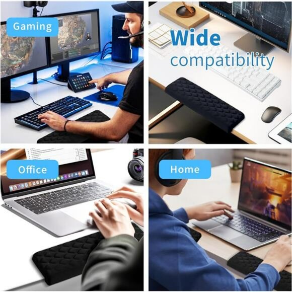 L shaped desk elbow pads memory foam wrist armrest support cushion for office ho - Picture 6 of 7